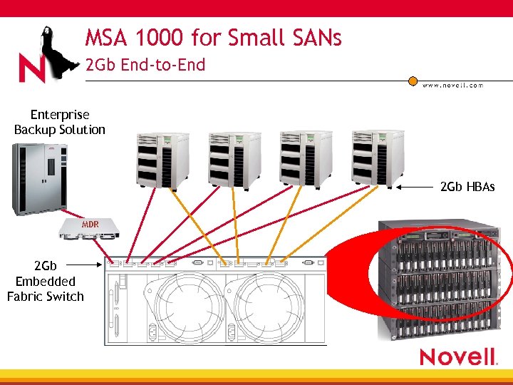 MSA 1000 for Small SANs 2 Gb End-to-End Enterprise Backup Solution 2 Gb HBAs