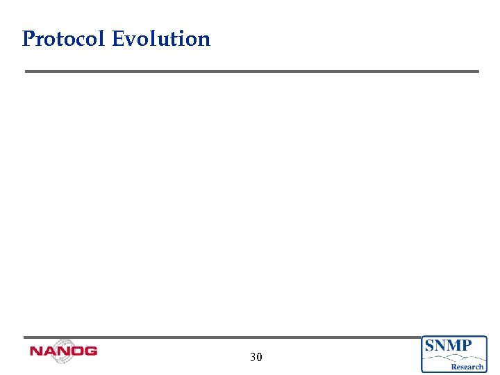 Protocol Evolution 30 