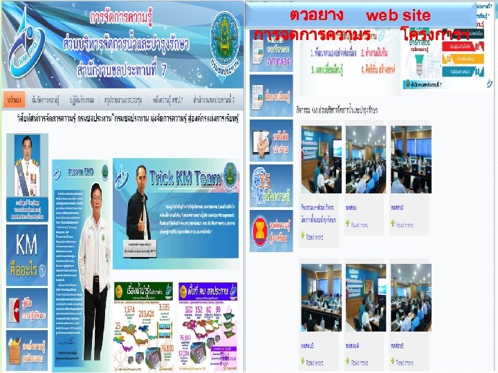 ตวอยาง web site การจดการความร โครงการฯ 