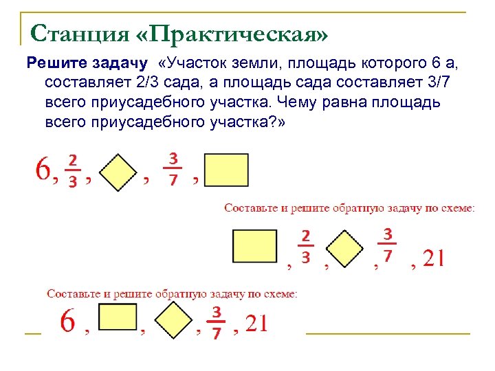 Реши задачу участок