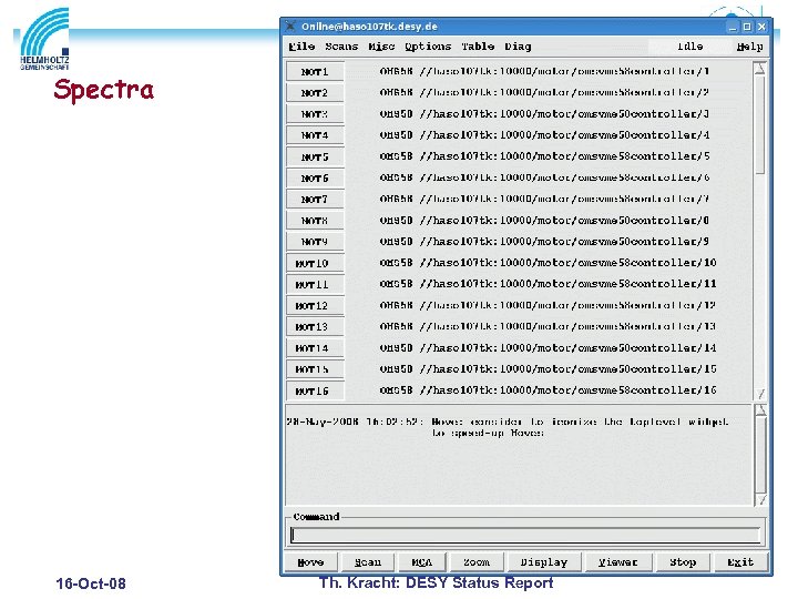 Spectra 16 -Oct-08 Th. Kracht: DESY Status Report 