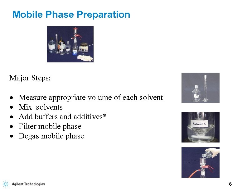 Mobile Phase Preparation Major Steps: · · · Measure appropriate volume of each solvent