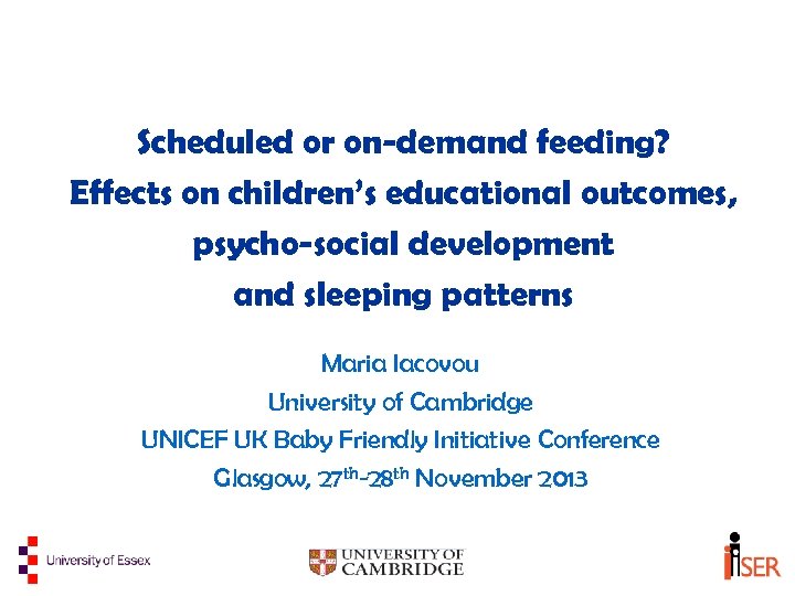 Scheduled or on-demand feeding? Effects on children’s educational outcomes, psycho-social development and sleeping patterns