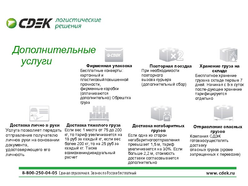 Дополнительные услуги Фирменная упаковка Бесплатные конверты: картонный и пластиковыйповышенной прочности, фирменные коробки (оплачиваются дополнительно)