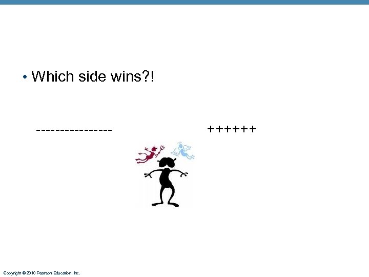  • Which side wins? ! -------- Copyright © 2010 Pearson Education, Inc. ++++++