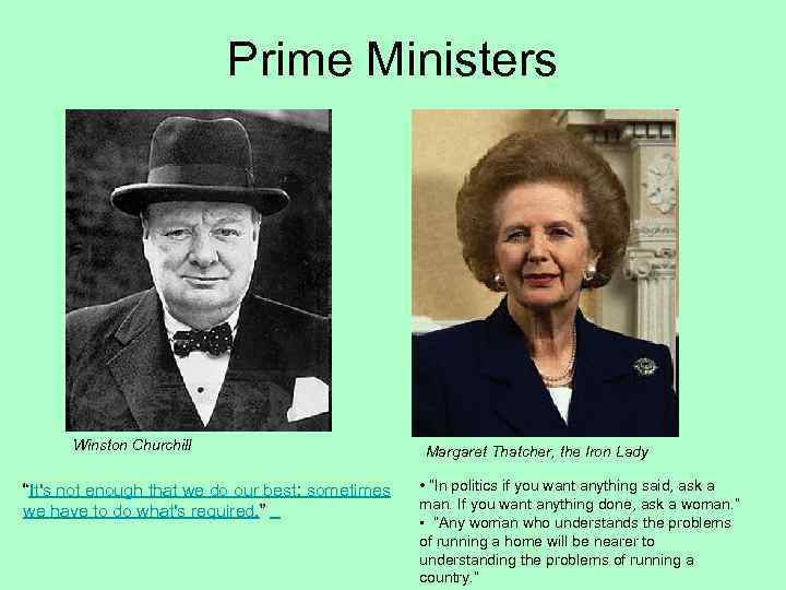 Prime Ministers Winston Churchill “It's not enough that we do our best; sometimes we