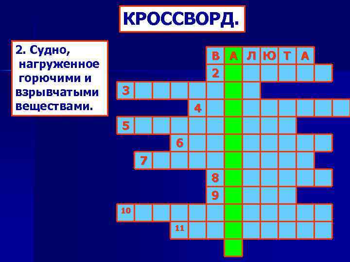 Судно кроссворд