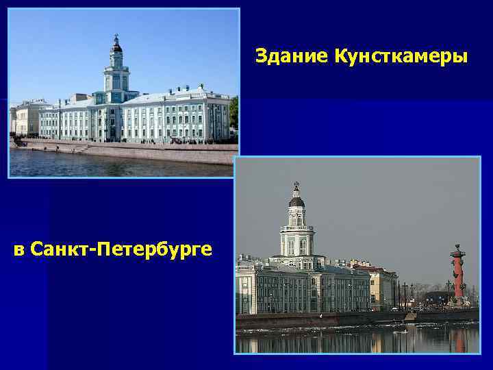 Здание Кунсткамеры в Санкт-Петербурге 