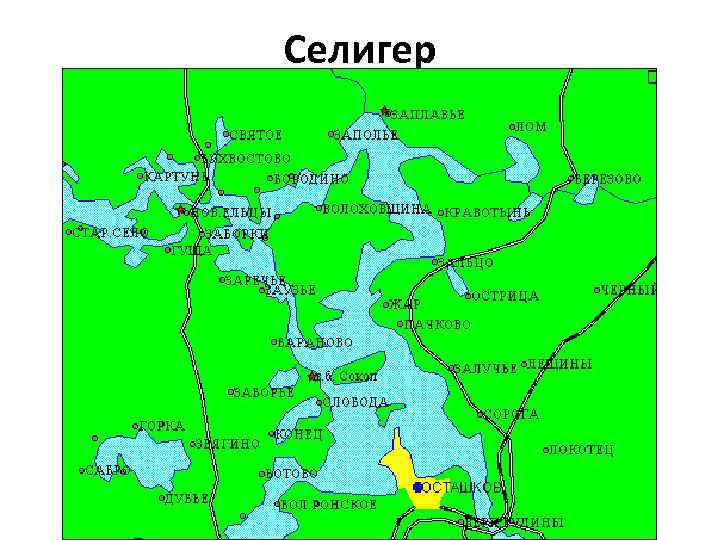 Карта селигера подробная