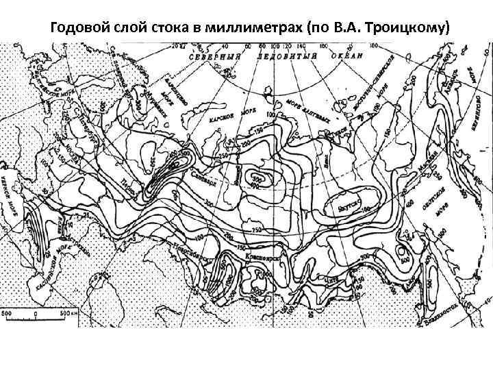 Карта испарения россии