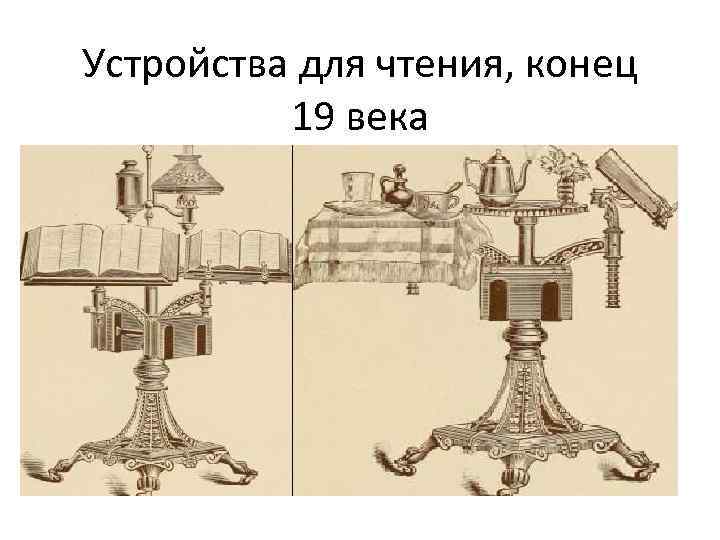 Устройства для чтения, конец 19 века 