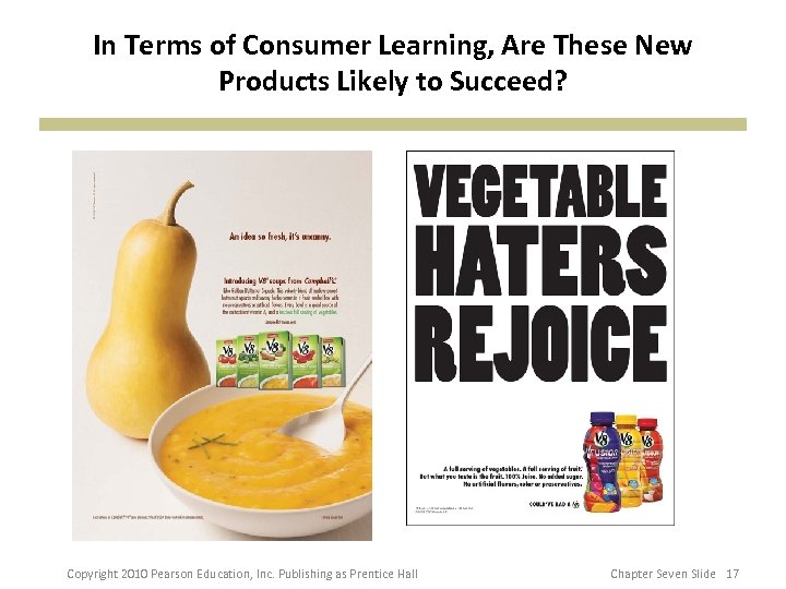 In Terms of Consumer Learning, Are These New Products Likely to Succeed? Copyright 2010