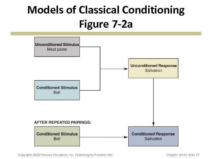 Models of Classical Conditioning Figure 7 -2 a Copyright 2010 Pearson Education, Inc. Publishing