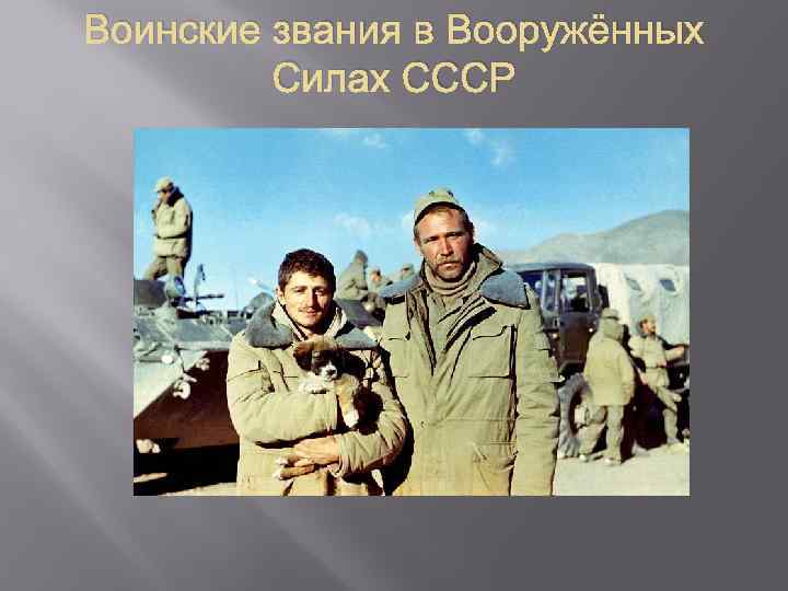 Воинские звания в Вооружённых Силах СССР 