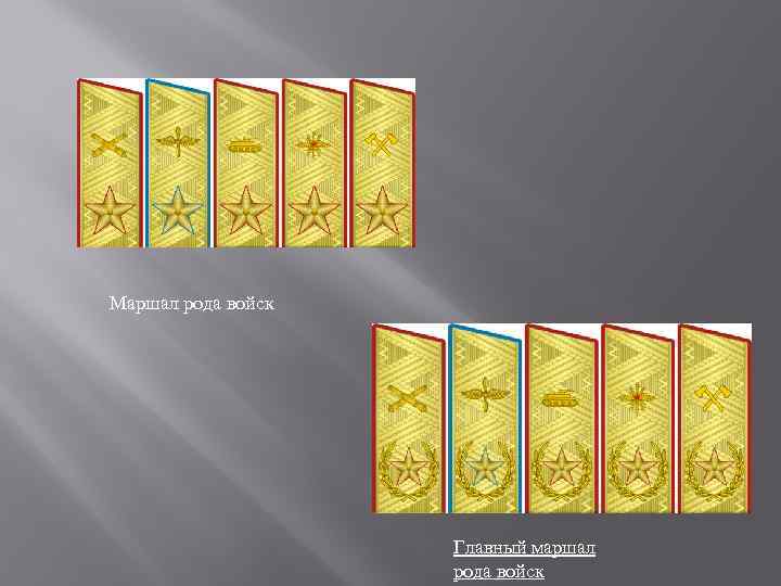 Маршал рода войск Главный маршал рода войск 