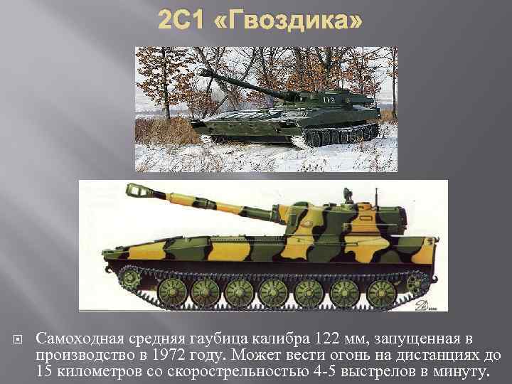 2 С 1 «Гвоздика» Самоходная средняя гаубица калибра 122 мм, запущенная в производство в