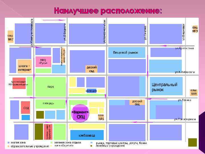 Наилучшее расположение: 