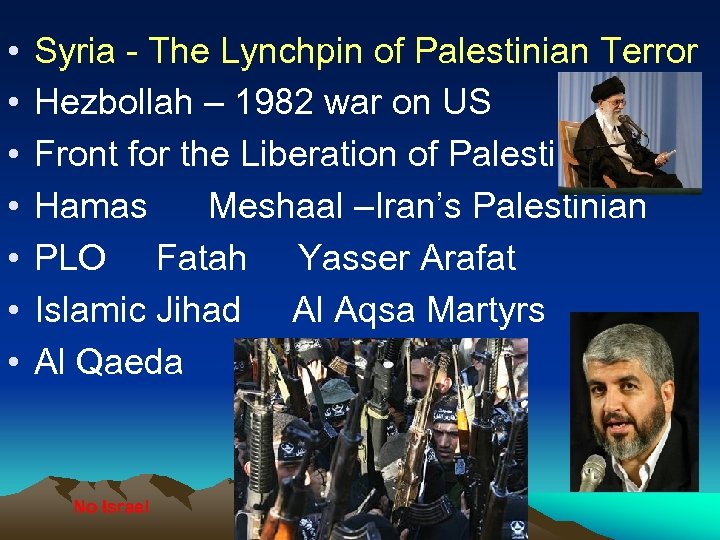  • • Syria - The Lynchpin of Palestinian Terror Hezbollah – 1982 war