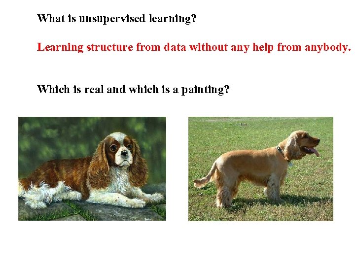 What is unsupervised learning? Learning structure from data without any help from anybody. Which