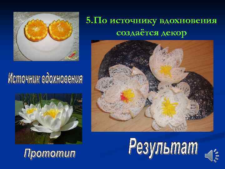 5. По источнику вдохновения создаётся декор 