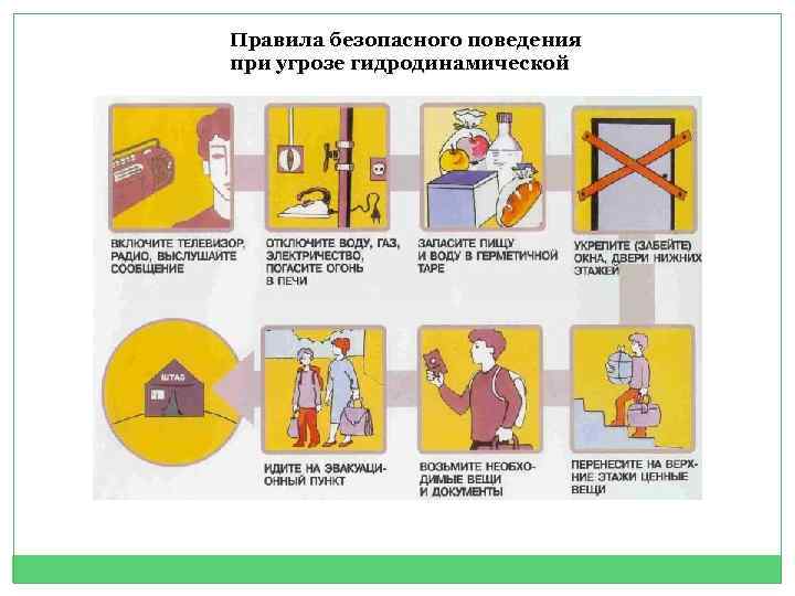 Правила безопасного поведения при угрозе гидродинамической 