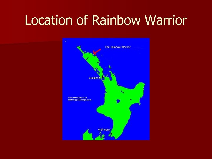 Location of Rainbow Warrior 