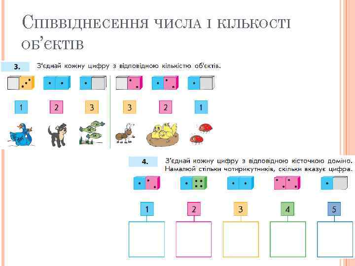 СПІВВІДНЕСЕННЯ ЧИСЛА І КІЛЬКОСТІ ОБ’ЄКТІВ 