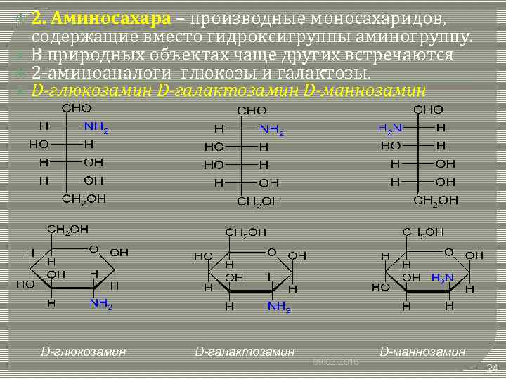 Функциональные группы моносахаридов