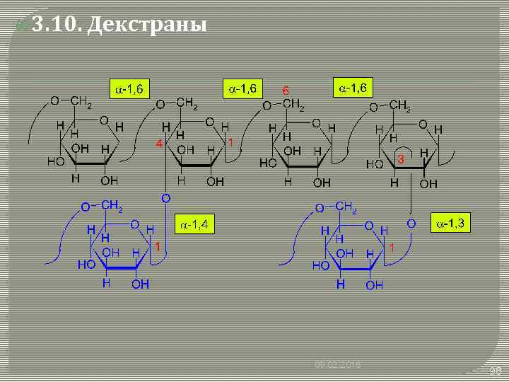  3. 10. Декстраны 09. 02. 2018 98 