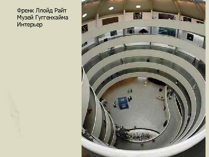 Френк Ллойд Райт Музей Гуггенхайма Интерьер 