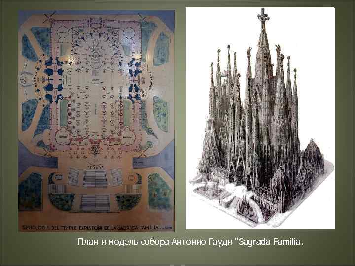 План и модель собора Антонио Гауди "Sagrada Familia. 