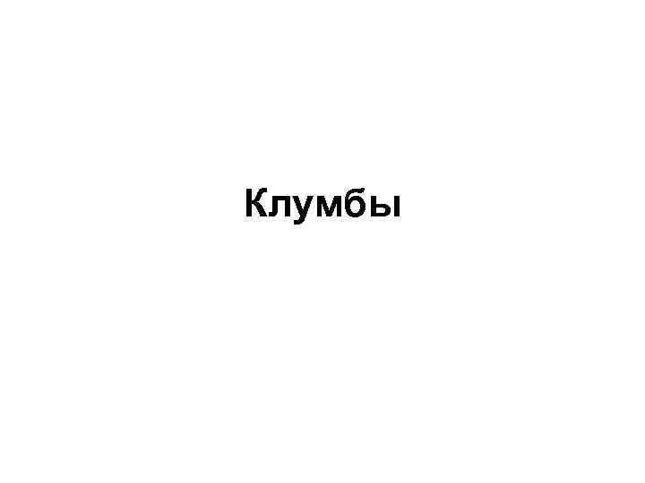 Клумбы 