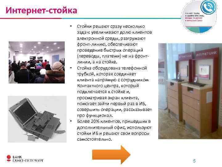 Интернет-стойка • • • Стойки решают сразу несколько задач: увеличивают долю клиентов электронной среды,