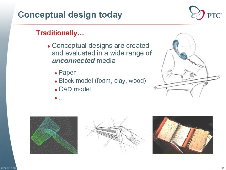 Conceptual design today Traditionally… l Conceptual designs are created and evaluated in a wide