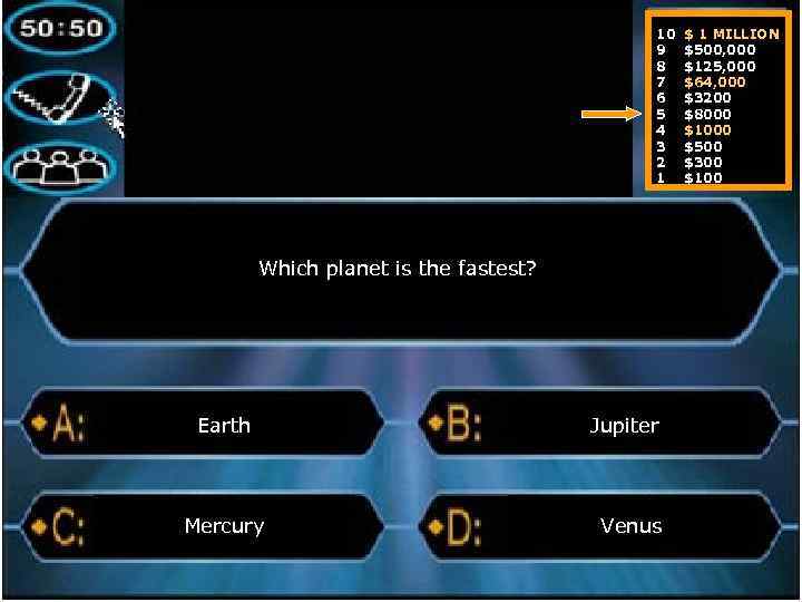 10 9 8 7 6 5 4 3 2 1 Which planet is the