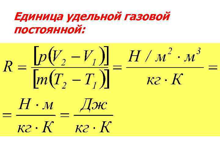 Физический смысл газовой постоянной