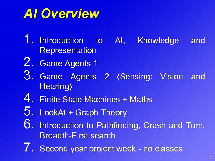 AI Overview 1. 2. 3. 4. 5. 6. 7. Introduction to Representation AI, Knowledge