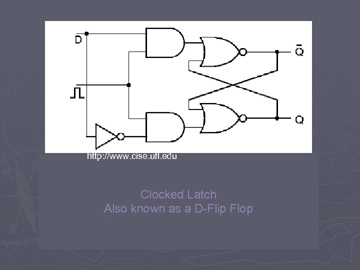 http: //www. cise. ufl. edu Clocked Latch Also known as a D-Flip Flop 