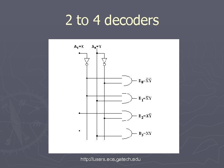 2 to 4 decoders http: //users. ece. gatech. edu 