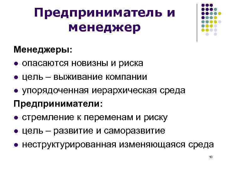 Являются ли слова предприниматель и менеджер синонимами