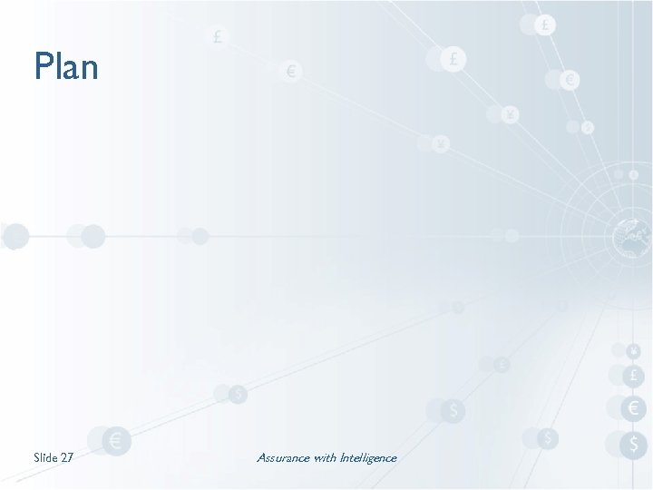 Plan Slide 27 Assurance with Intelligence 