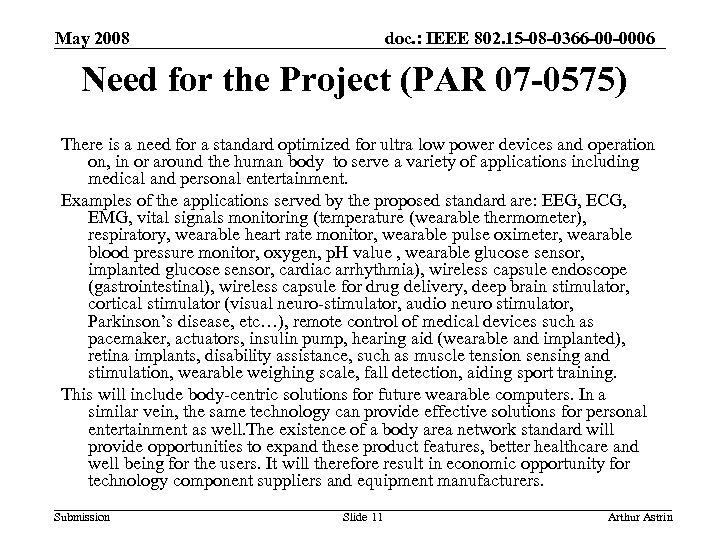 May 2008 doc. : IEEE 802. 15 -08 -0366 -00 -0006 Need for the