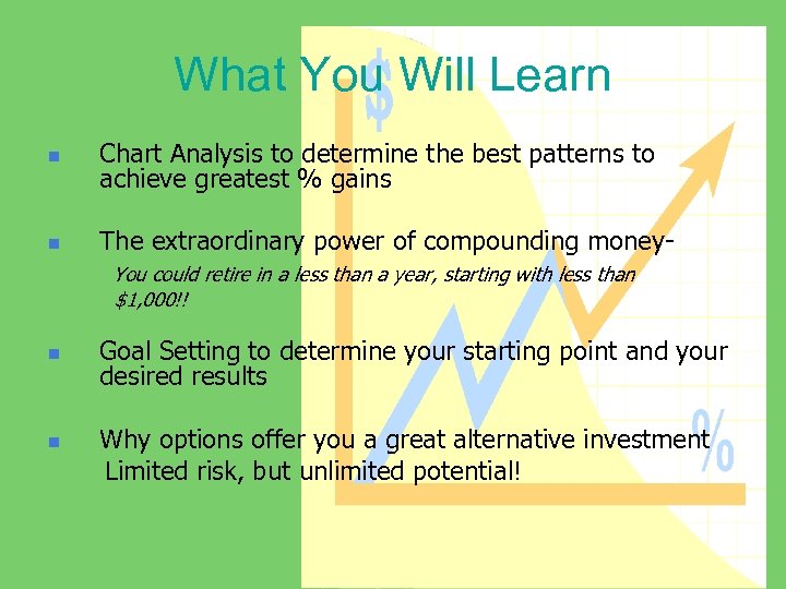 What You Will Learn n Chart Analysis to determine the best patterns to achieve