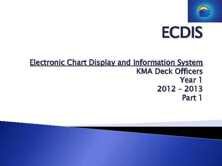 ECDIS Electronic Chart Display and Information System KMA Deck Officers Year 1 2012 –