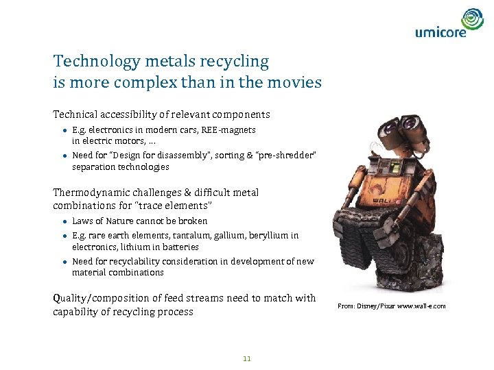 Technology metals recycling is more complex than in the movies Technical accessibility of relevant
