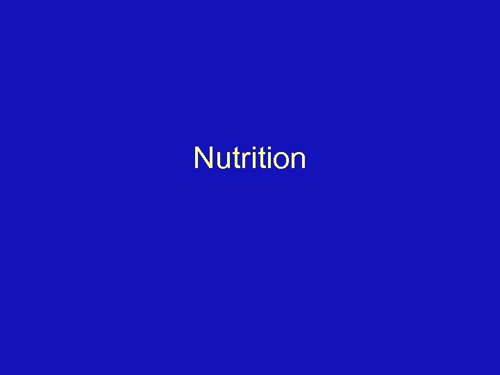 Nutrition 