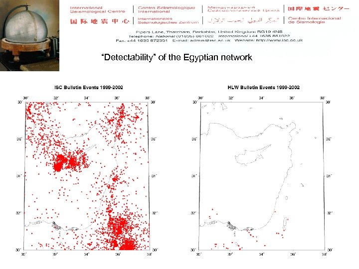 “Detectability” of the Egyptian network 
