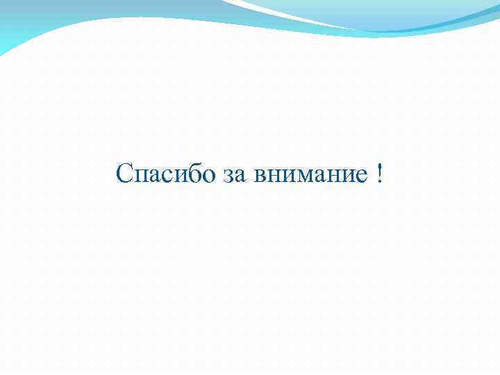 Спасибо за внимание ! 