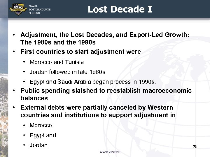 Lost Decade I • Adjustment, the Lost Decades, and Export-Led Growth: The 1980 s