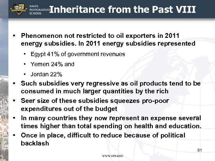 Inheritance from the Past VIII • Phenomenon not restricted to oil exporters in 2011